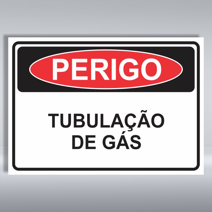 PLACA DE PERIGO | TUBULAÇÃO DE GÁS